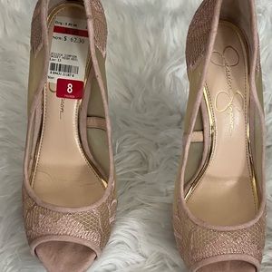 Blush colored, mauve platform, Jessica Simpson size 8 shoes.
